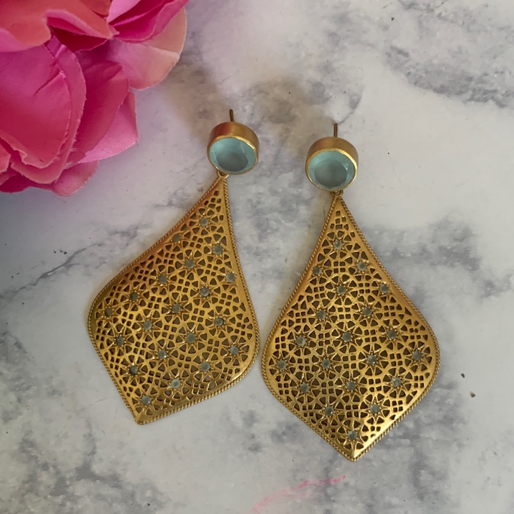 Kendra Scott aquamarine earrings